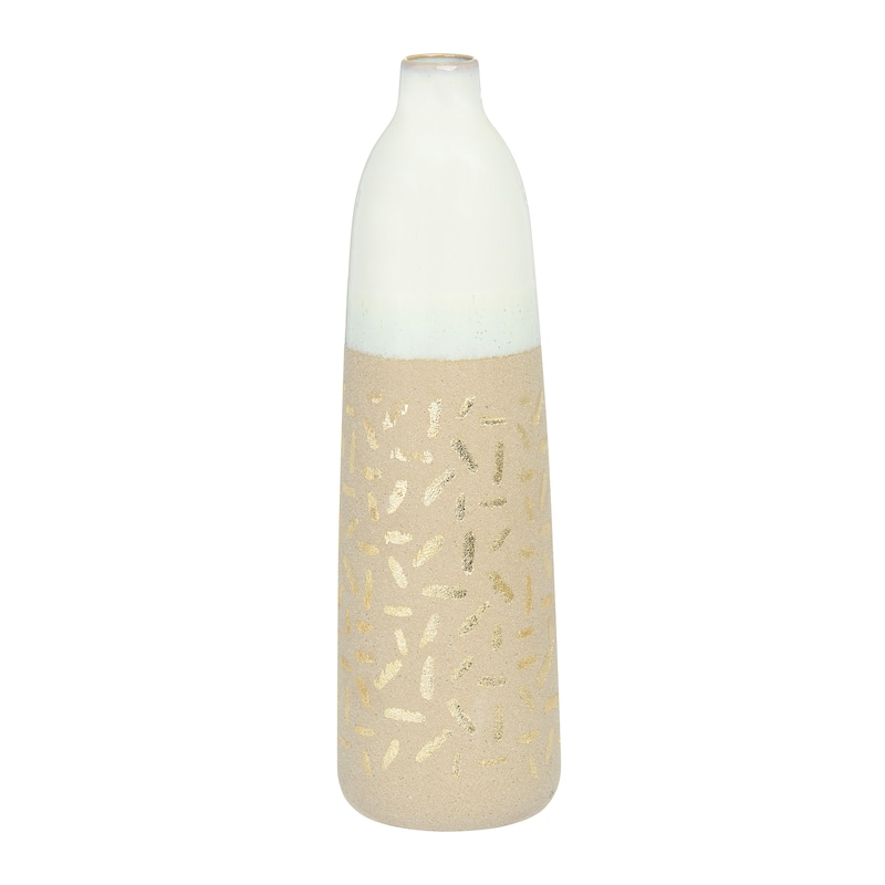 Stoneware Vase - 4.0"L x 4.0"W x 14.0"H
