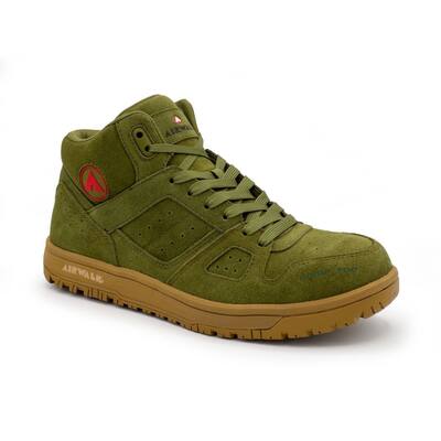 Airwalk Safety Mens Work Boot Olive Green Composite Toe Eh Aw6353 Suede