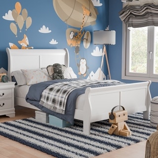 Furniture of America Devi Traditional Kids Full-size Wooden Sleigh Bed