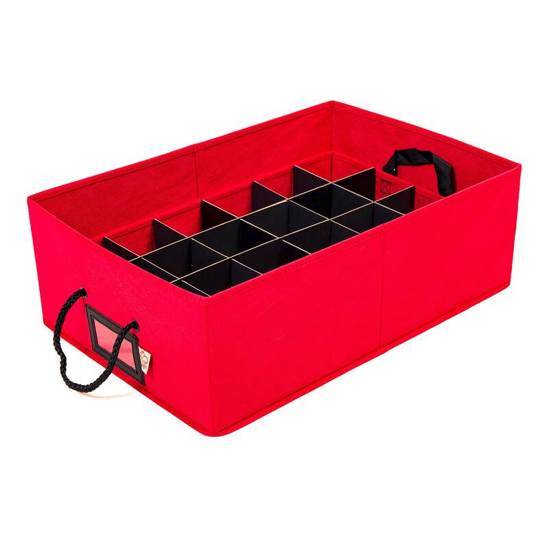 48 (3 in.) Christmas Ornament Storage Box with Dividers