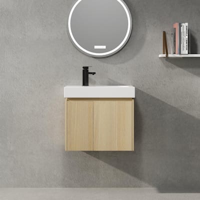 ARTCHIRLY 16/20/24/30/36 Inch Bathroom Vanity With Sink, Floating Bathroom Vanity With Soft Close Door