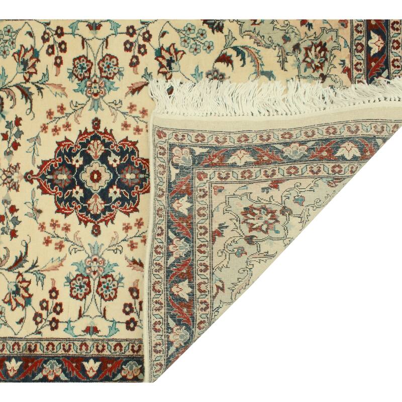 Pak-Persian Qssim Ivory/Navy Runner - 2'6" x 10'1"