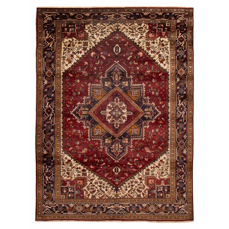 ECARPETGALLERY Hand-knotted Sarabi Dark Red Wool Rug - 7'3 x 9'10 - Dark Red - 7'3 x 9'10