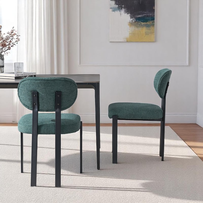 KISRAIS Modern Upholstered Dining Chair, Set of 2