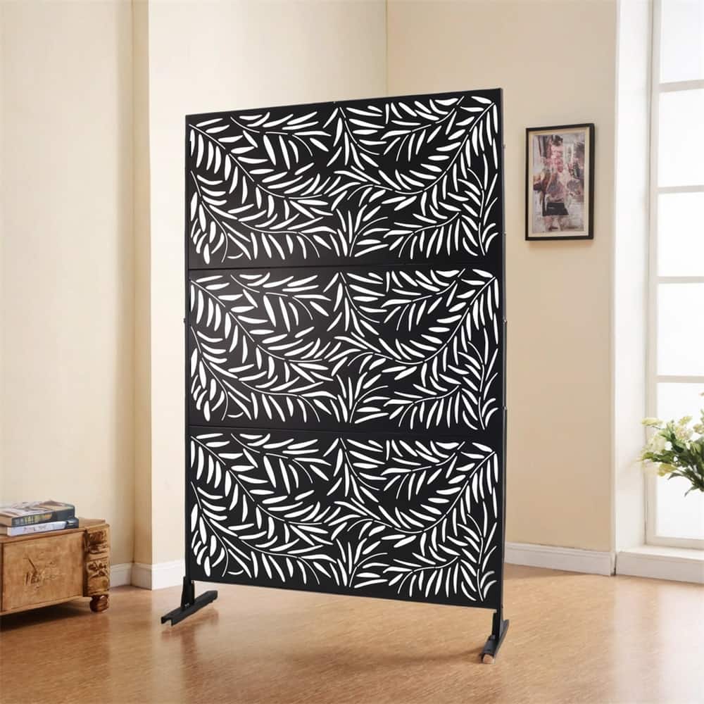 Outdoor & Indoor Freestanding Privacy Screen Privacy Screen 76"H×48"W