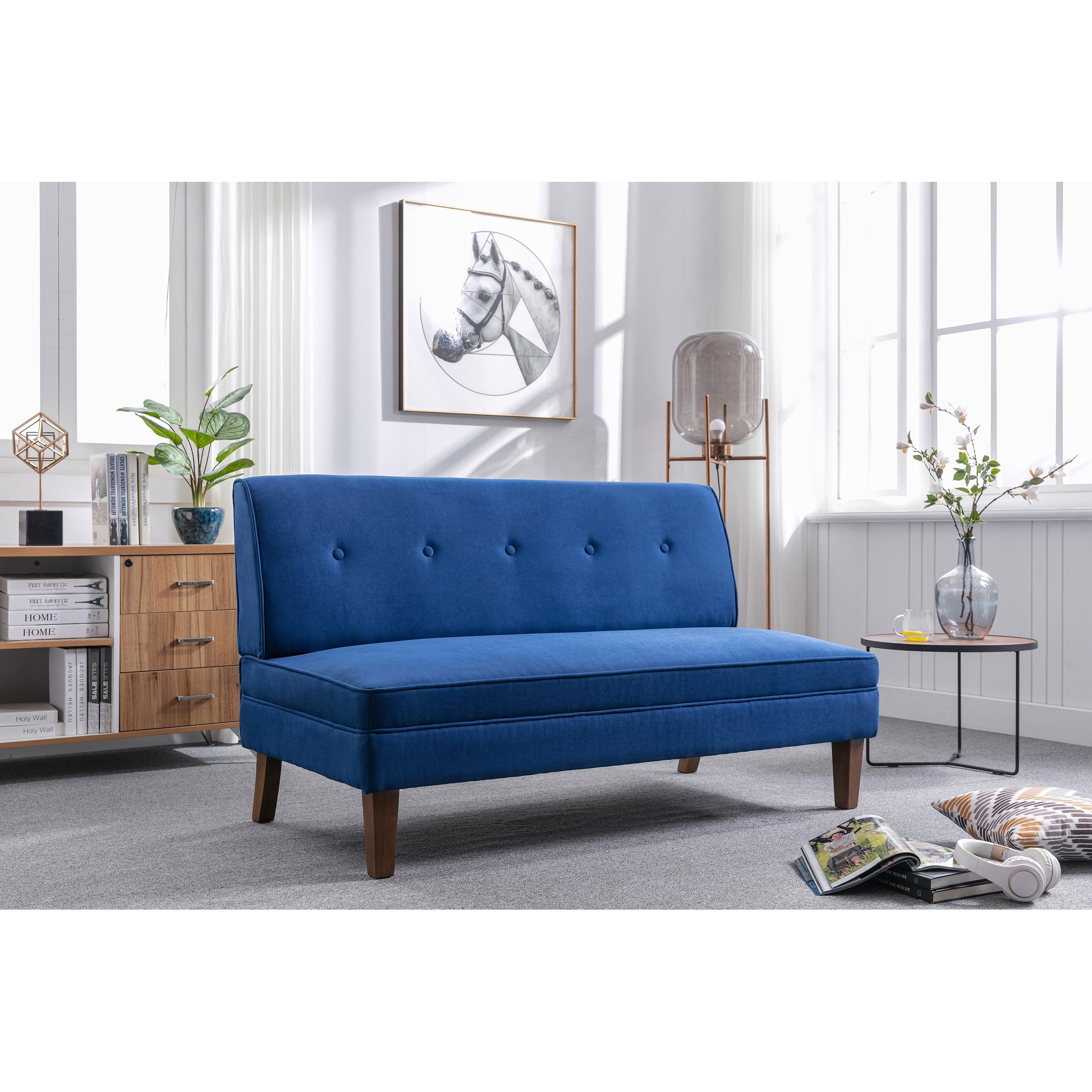 Small armless sales sofa bed