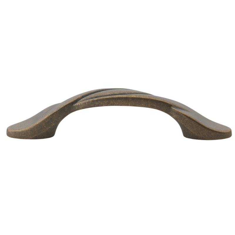 GlideRite 3" CC Antique Brass Cabinet Hardware Twist Pull (Pack of 10 or 25)