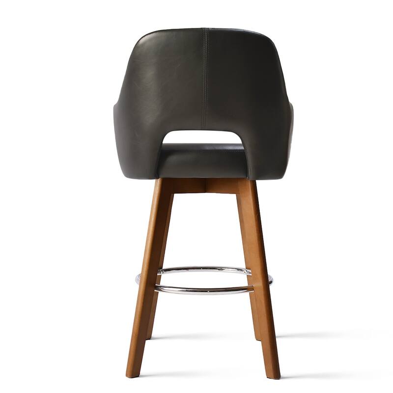 Faux Leather Swivel Contemporary Upholstered Counter Height Stools 1PK