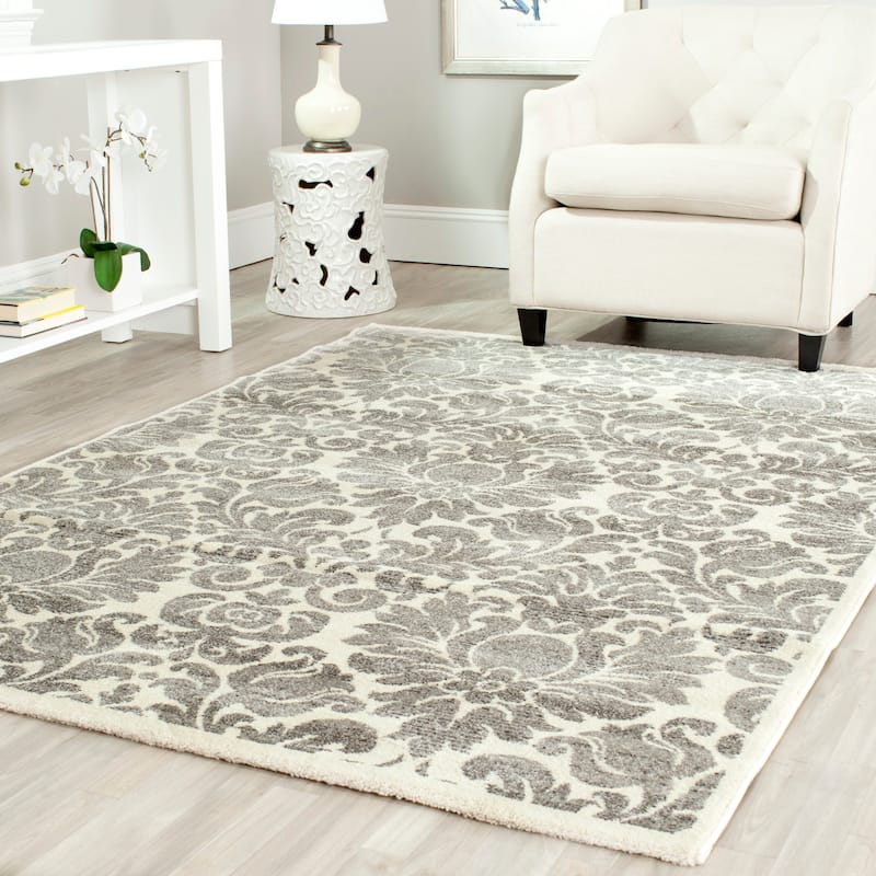 SAFAVIEH Porcello Texanna Glamour Modern Rug - 2'7" x 5' - Grey/Ivory