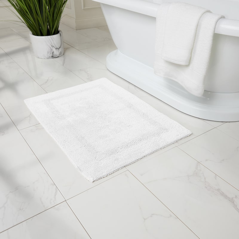 Fabstyles Basix Soft & Absorbent Reversible Cotton Bath Rug