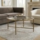 preview thumbnail 9 of 8, 247 Shop At Home Lalia Modern Hammered Metal Round Coffee Table Matte Gold