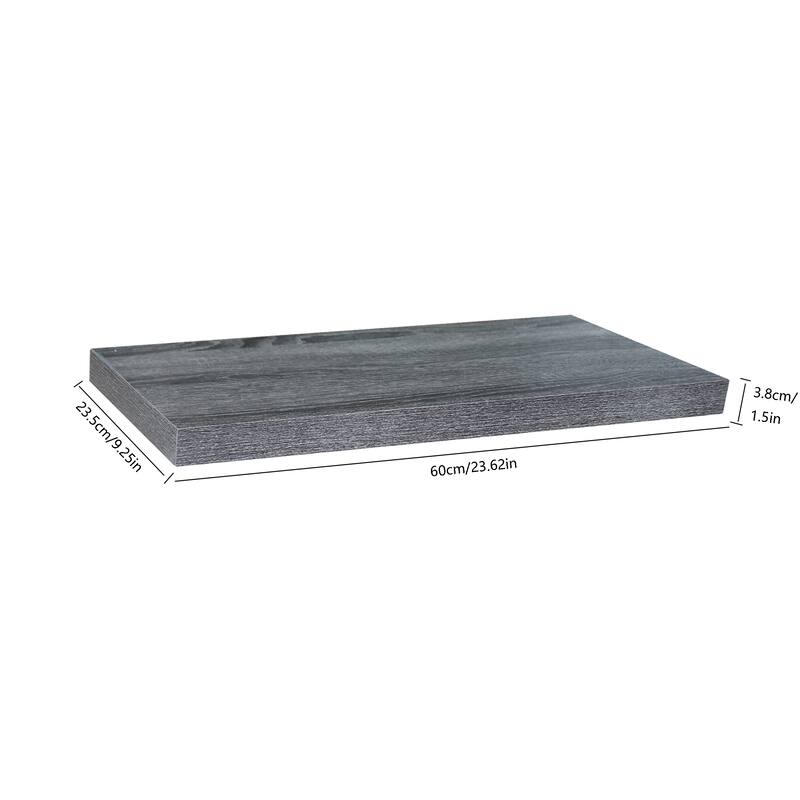 Modern and Contemporary Black Oak Floating Shelf - 23.62*9.25*1.5 inches
