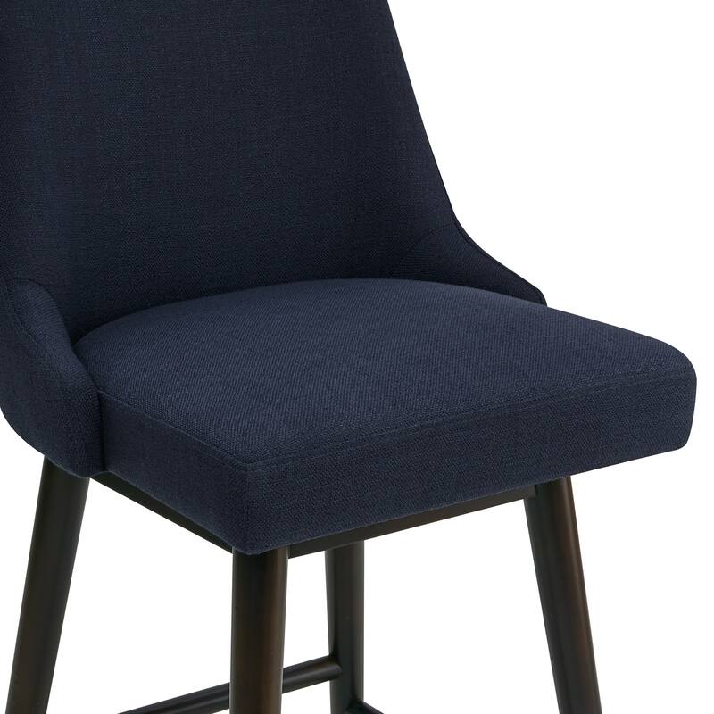 Spruce & Spring Hazel Upholstered Counter Height Swivel Barstool with Back