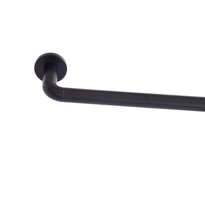 HLC.ME Wrap Around Room Darkening Grommet Curtain Rod - Adjustable Curtain Rod - Sturdy Rustproof Pipe 1" Diameter