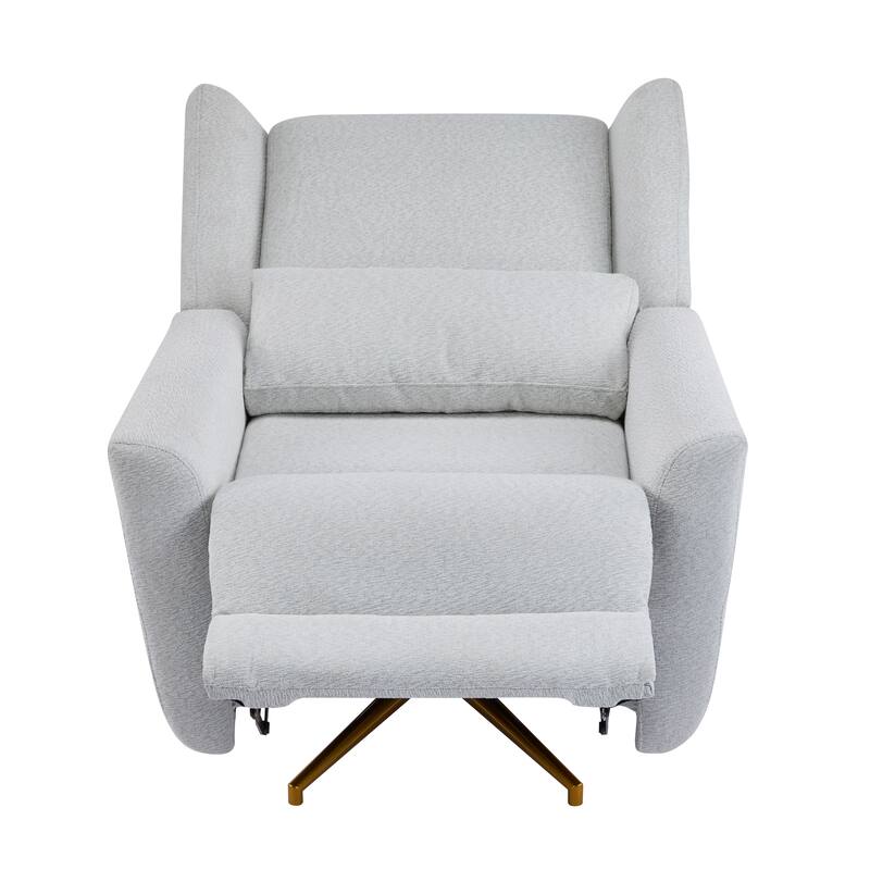 Christopher Knight Home - Starling Power Swivel Recliner With Gold Metal Base