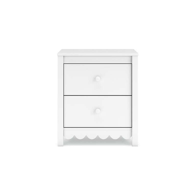 Signature Design by Ashley Hallityn White Panel Headboard with 2 Nightstands