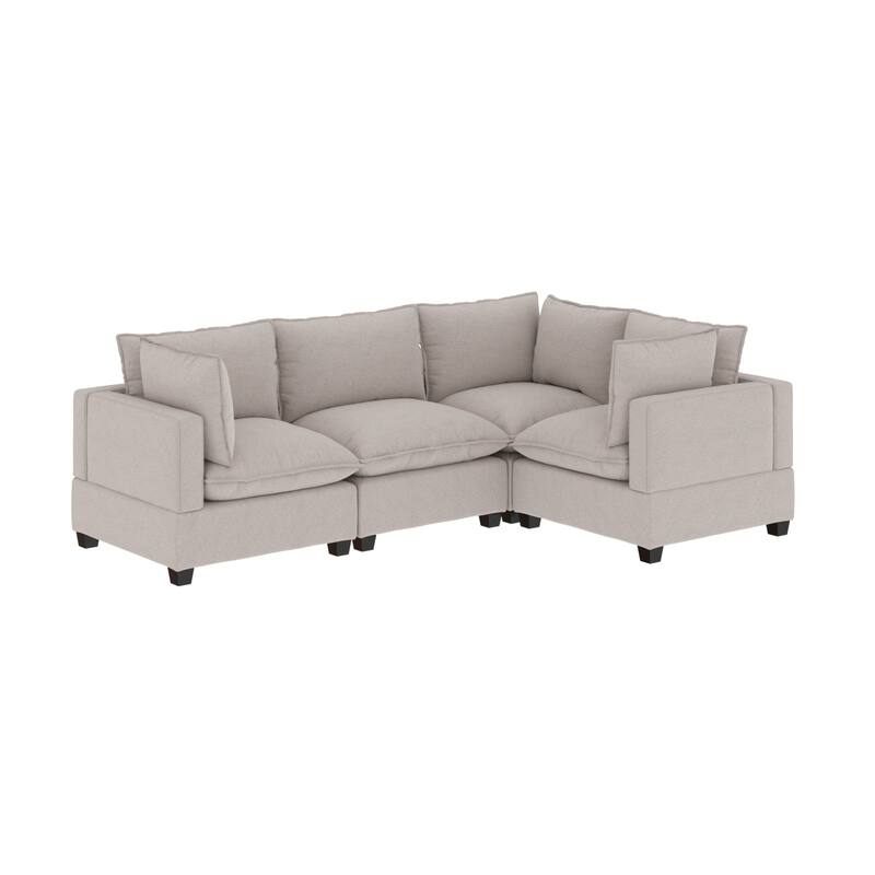 Chelsea Modern Cloud Modular Upholstered Sofa with Deep Seat and Plush Cushions