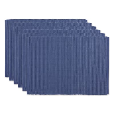 DII Barn Red Ribbed Placemat Set/6