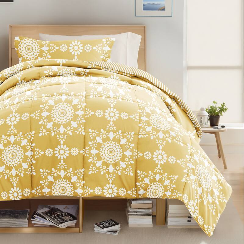 8pc Twin XL Pattern Dorm Bedding Bundle