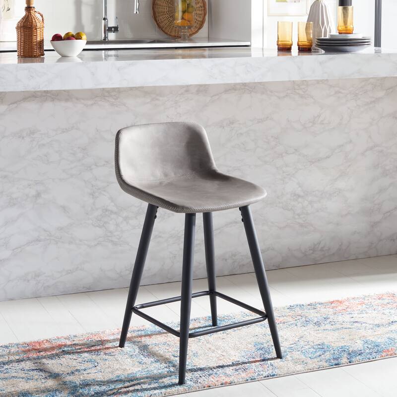 SAFAVIEH Flo 24-inch Counter Stool - 19.7" x 17" x 31.1" - 20Wx17Dx31H