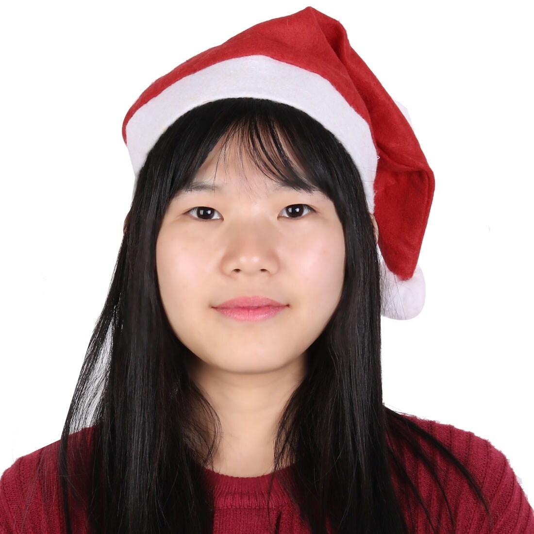 Shop Block Color Santa Claus Christmas Soft Hat Red White Overstock 25531347