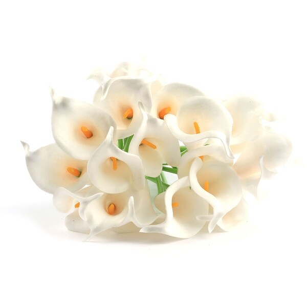 20 Pcs Calla Lily Bridal Wedding Bouquets Party Decor Bouquet Latex Touch Artificial Flower