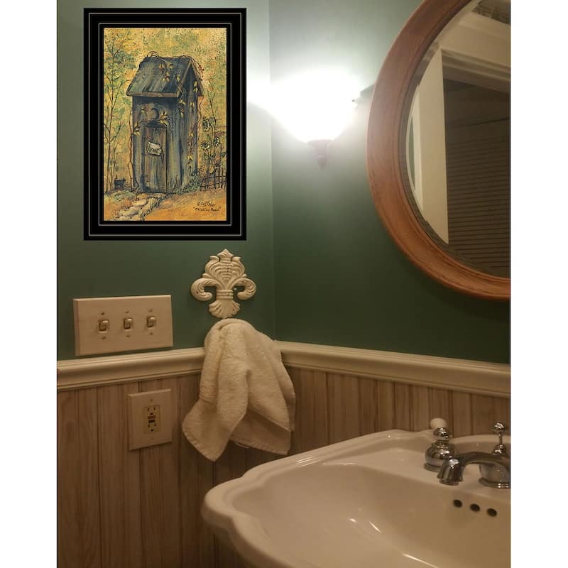 TrendyDecor4U Farmhouse "Thinking Room" Framed Print Wall Art by Gail Eads - Earthtone