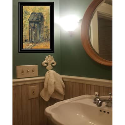 TrendyDecor4U Farmhouse "Thinking Room" Framed Print Wall Art by Gail Eads - Earthtone