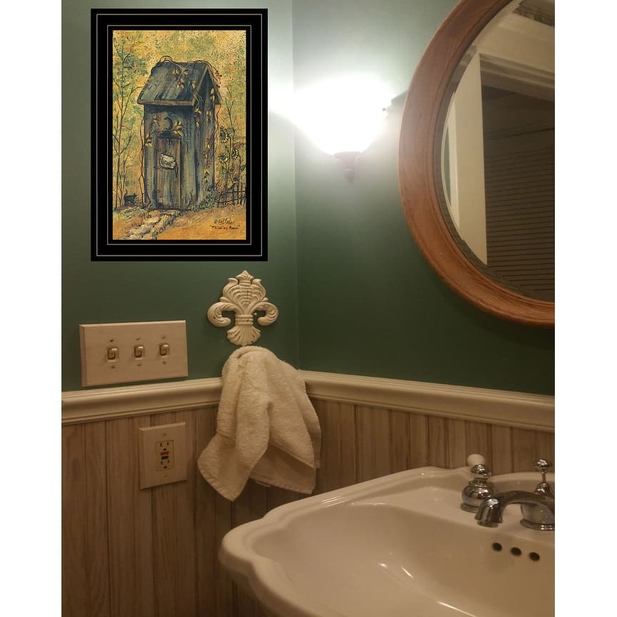 TrendyDecor4U Farmhouse "Thinking Room" Framed Print Wall Art by Gail Eads - Earthtone