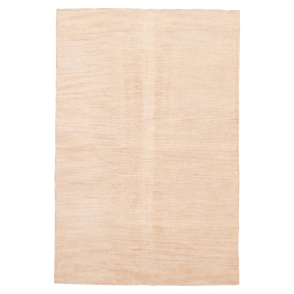 ECARPETGALLERY Hand-knotted Loreto Cream Silk Rug - 9'7 x 14'7