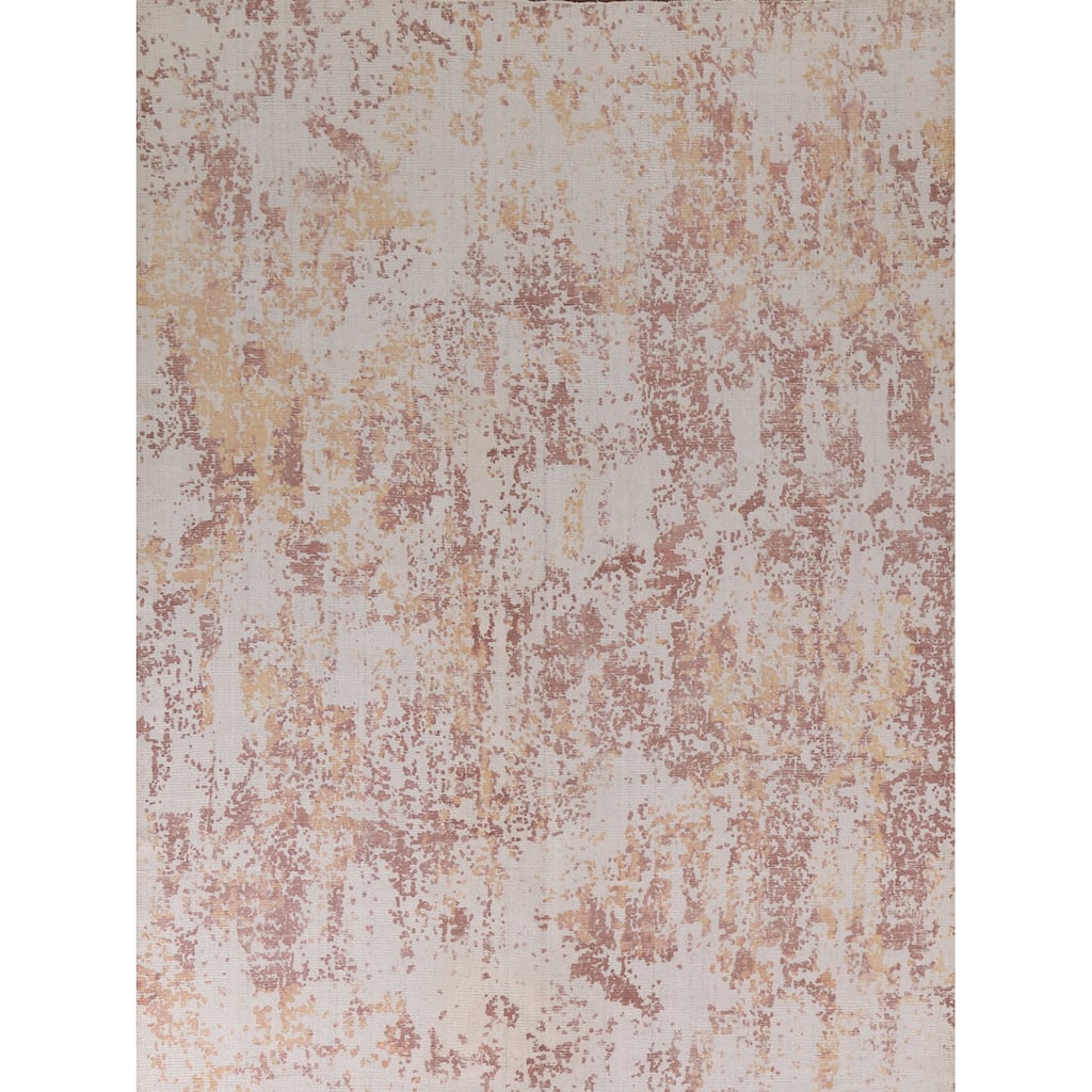 All-Over Abstract Rug Handmade Wool Carpet - 7'9"x 9'10"