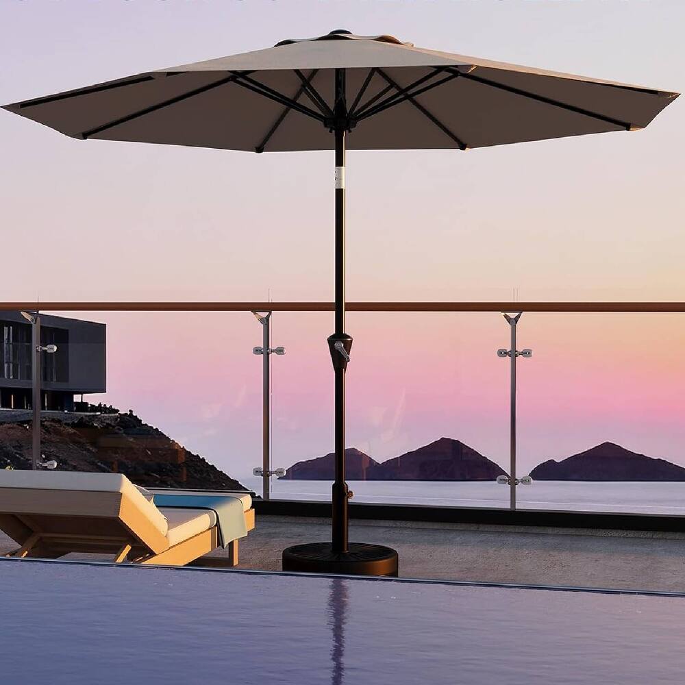 10FT Patio Umbrella with Smooth Crank Lift UV Protection Waterproof for Pool, Deck, Yard, Garden (No Base)
