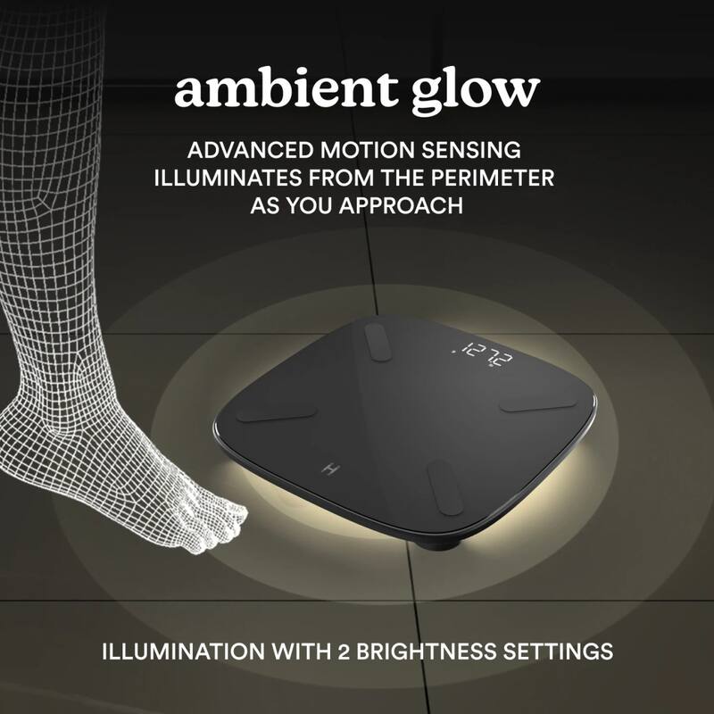 Homedics Smart Glo™ Bluetooth Body Composition Scale with Ambient Illumination - Black
