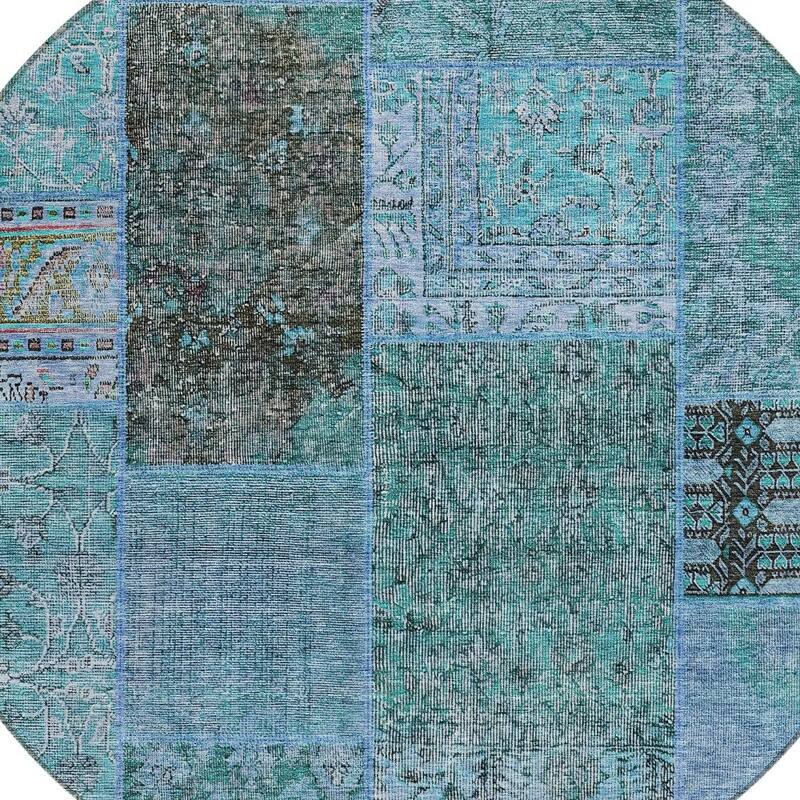HomeRoots Patchwork Transitional Rectangle Outdoor Rug