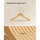 preview thumbnail 4 of 4, Kids Solid Wood Baby Hangers 10 Pack, Children's Coat Hangers with Pants Bar, Shoulder Notches, Swivel Hooks