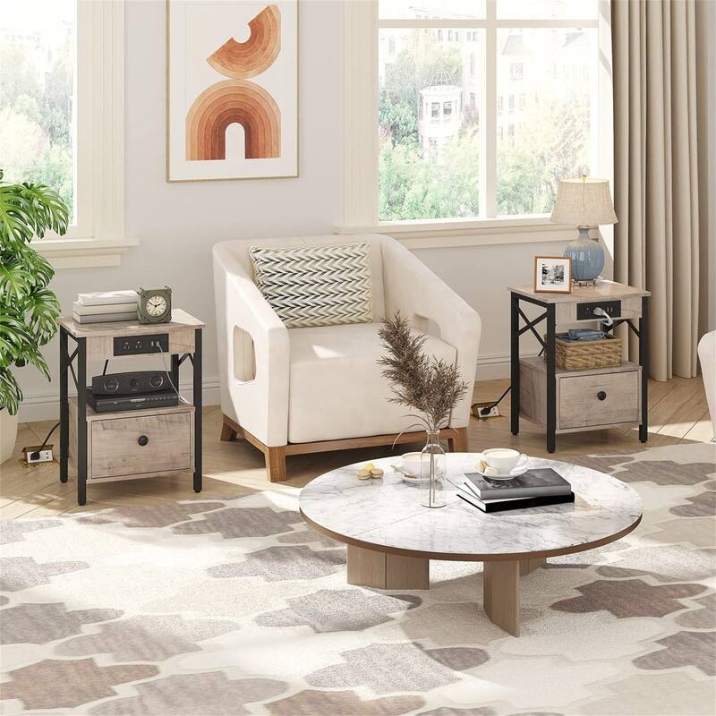 Nightstand with Charging Station