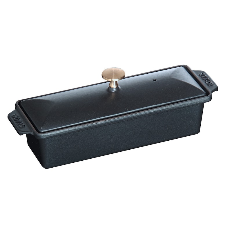 Staub Cast Iron 1.5-qt Large Rectangular Terrine - Matte Black - Matte Black - 1.5-qt