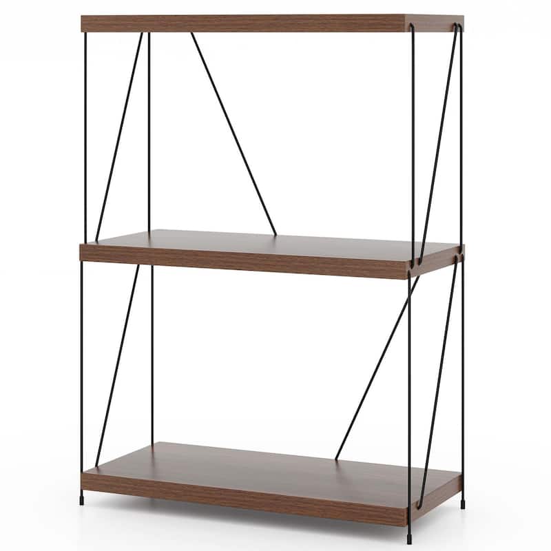 Costway 1/2 PCS 3-Tier Multipurpose Display Rack Freestanding Bookcase