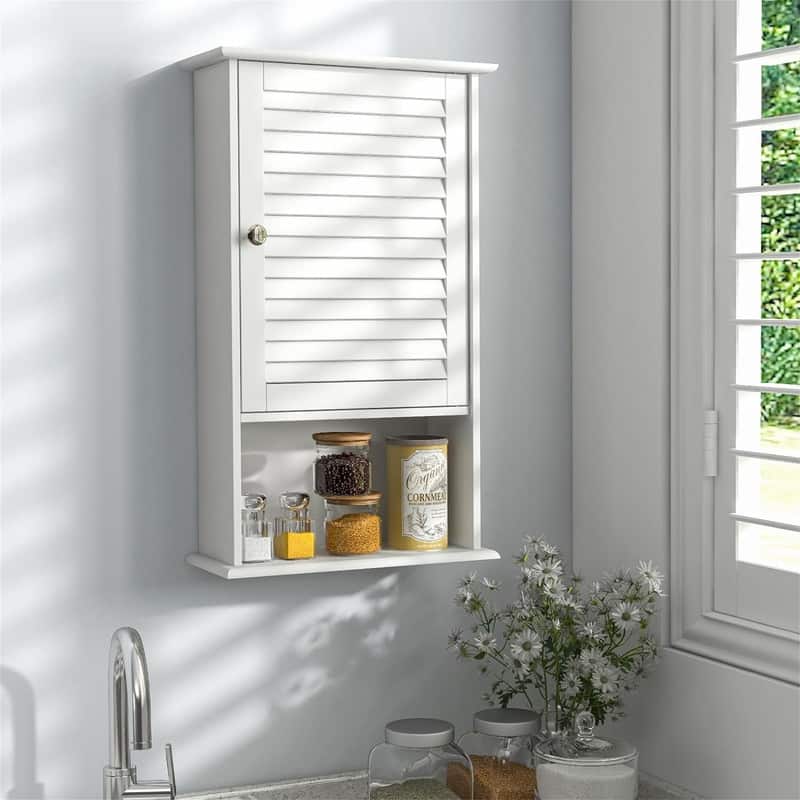 Wall Bathroom Storage Cabinet - 6.5"D x 16.5"W x 27.5"H