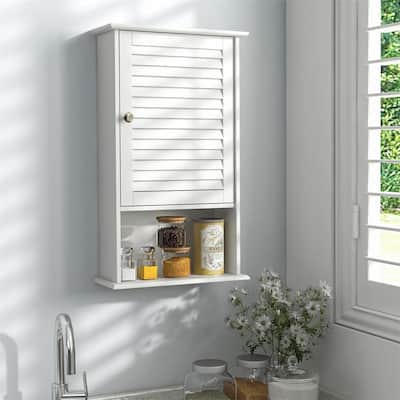 Wall Bathroom Storage Cabinet - 6.5"D x 16.5"W x 27.5"H