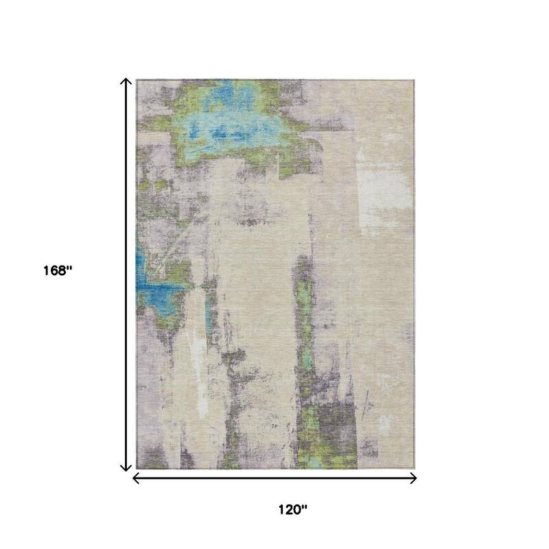 HomeRoots Abstract Transitional Rectangle Outdoor Rug