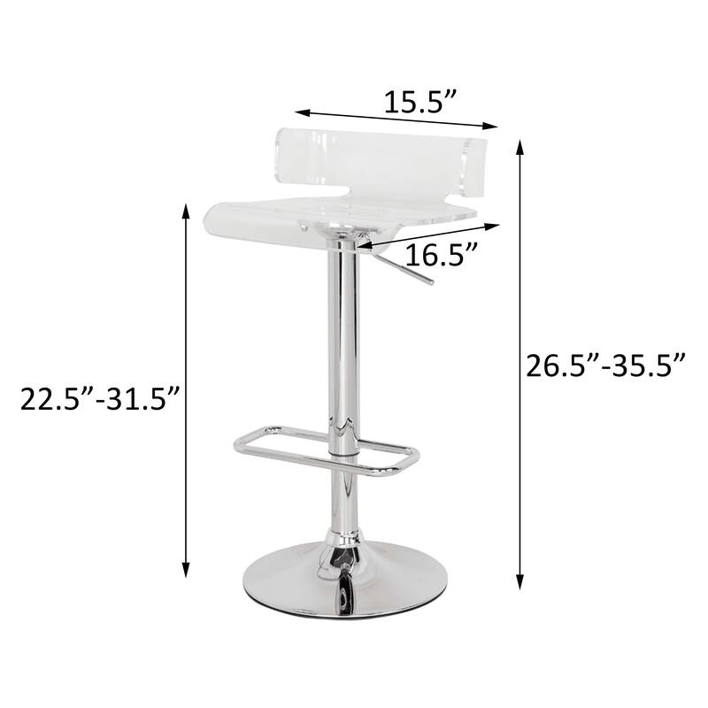 High Quality Chrome Adjustable Swivel Stool,Casual & Comfortable