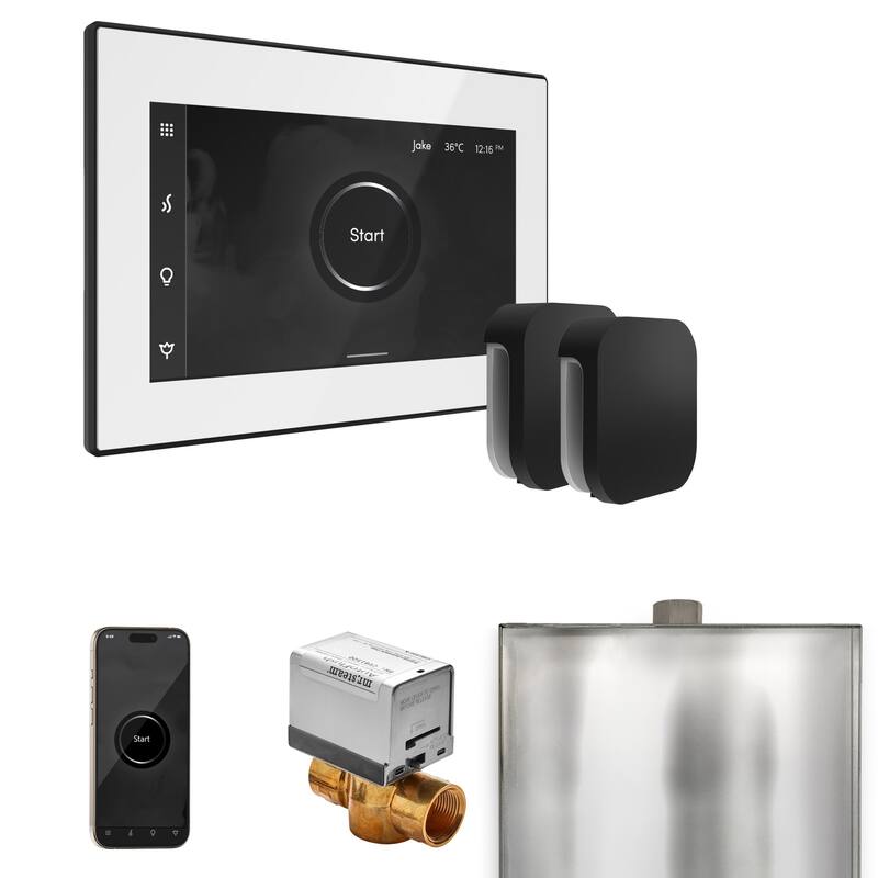 Mr Steam BXX Xbutler Max Package Steam Shower Control Package with - White / Matte Black