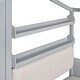 preview thumbnail 19 of 17, Twin Size Platform Bed with Linen Upholstered Sofa, Semi-enclosed House Bed Frame with Drawers and Storage Shelf for Kids