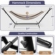 preview thumbnail 10 of 12, Sorbus 2-Person Hammock with Stand, 60" Cotton Blend Bed, Heavy Duty 450lbs Capacity, Portable with Carrying Case, Washable