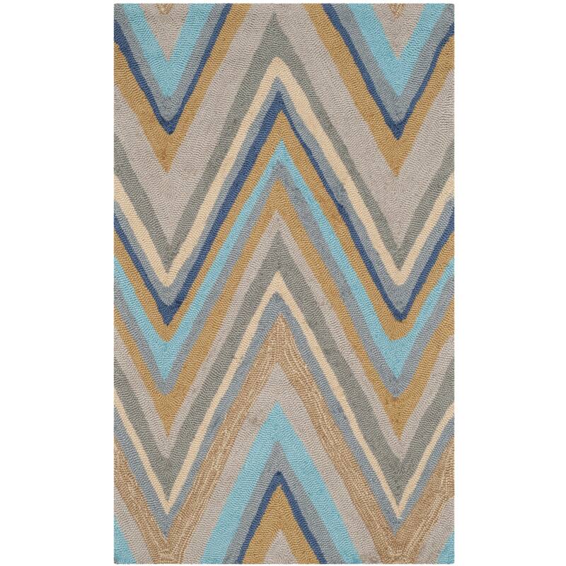 SAFAVIEH Handmade Four Seasons Koreen Floral Rug - 2'3" x 3'9" - Green/Multi
