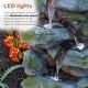 preview thumbnail 5 of 8, Alpine 22-in. Outdoor 3-tier LED Rock Waterfall Fountain