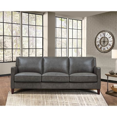 Hydeline Ashby Top Grain Leather and Solid Wood Sofa