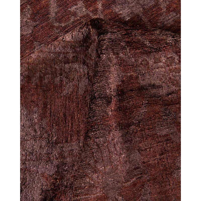 Vibrance, One-of-a-Kind Hand-Knotted Area Rug - Brown, 6' 3" x 9' 2" - 6' 3" x 9' 2"