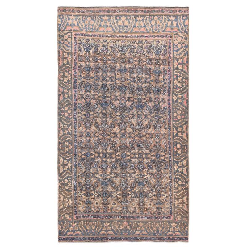 ECARPETGALLERY Hand-knotted Antalya Vintage Brown Wool Rug - 4'2 x 7'2